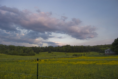 blue sunset green clouds dusk farm nikond40