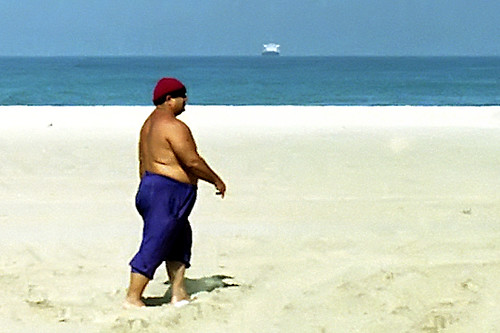 Fat Man on Leme Beach, Rio de Janeiro