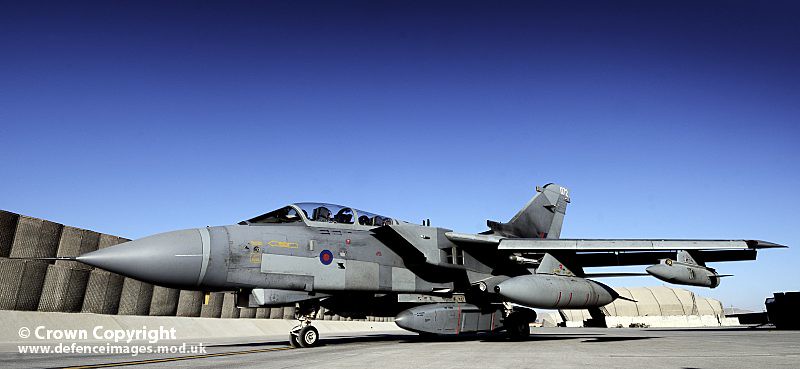 RAF Tornado GR4 at Kandahar Airfield Prepares for a Sortie Against the Taliban