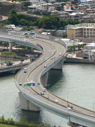 bridge japan river geotagged highway unfound freeway fukuoka rtw fukuokatower trippermap geotaggedbygarminetrex geo:lat=335939 geo:lon=13035097
