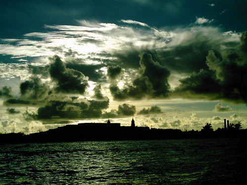 sunset reflection clouds sunrise bermuda dockyard