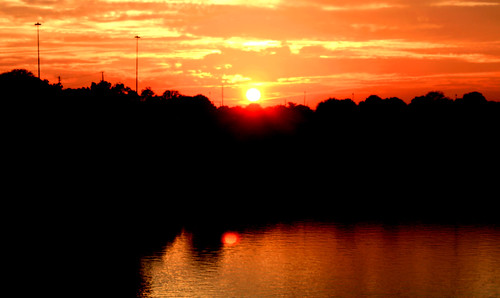 sunset sun water reflections river alabama montgomery alabamariver