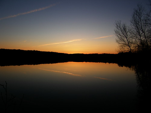 sunset lake water reflecting novascotia ns reflect beaverbank