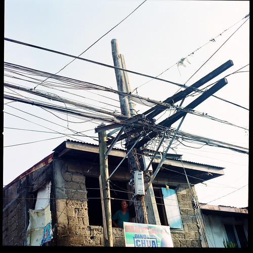 sky white man hot 120 film broken window analog mediumformat real raw philippines dry obsession hasselblad cavite quezoncity 500cm hasselblad500cm ilovefilm fujifilmpro800z obsessionwithpowerlines
