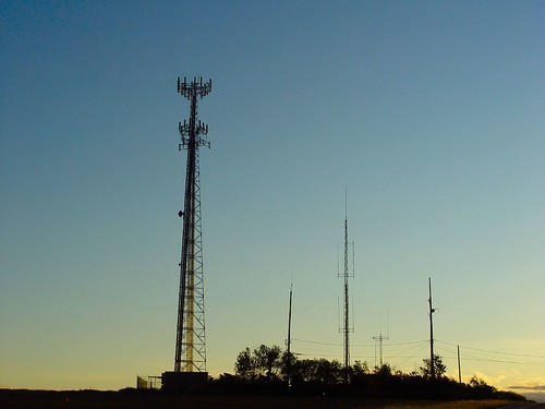 sunset moon tower cell cellular antenna