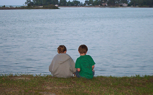 sunset nature kids children bay virginia dusk sister brother cove lancastercounty kilmarnock rivah dividingcreek northernneck ditchley