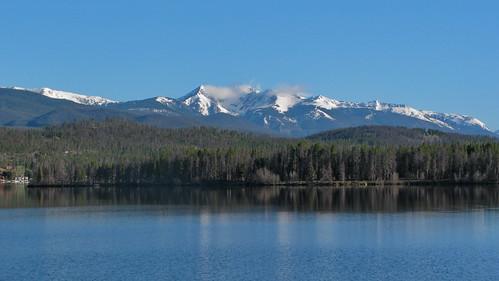 mountain lake clouds colorado