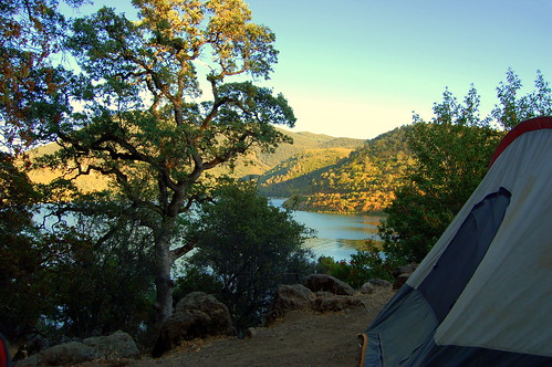 camping sunset water june rock tent clearlake campsite 2007 clearlakestatepark site112