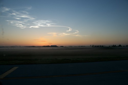 sunrise dawn orlando capecanaveral spaceshuttle smoketrail