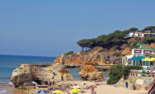 Rocky and sandy beach, the Algarve