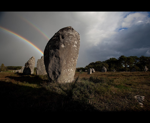 france megalithic landscape bretagne stormy menhirs explore solstice astronomy frontpage doublerainbow morbihan megalith standingstone carnac alignments explored canonef1635mmf28lusm kermario allignement canon5dmarkii wilfriedb mégalithisme peulven