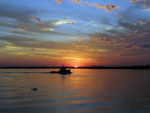 sunset water river boat portoalegre guaíba flickrsbest