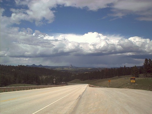 road sky clouds highway wyoming devilstower nationalmonument