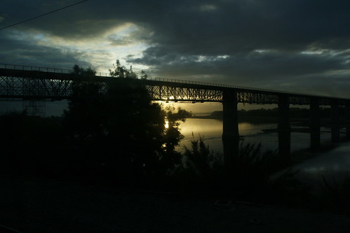 sol sunrise ponte santarém nascer