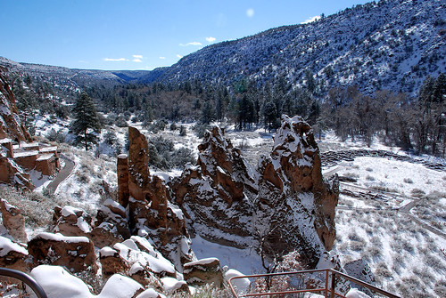 winter newmexico ruins scenery indian pueblo canyon nativeamerican bandeliernationalmonument