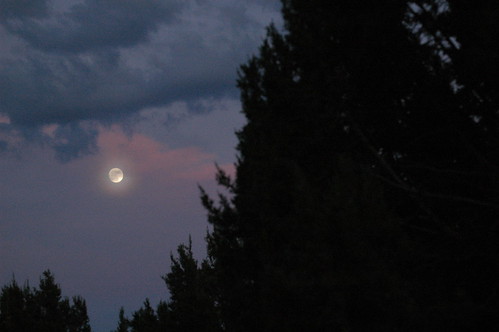 sunset sky moon newmexico elmorro