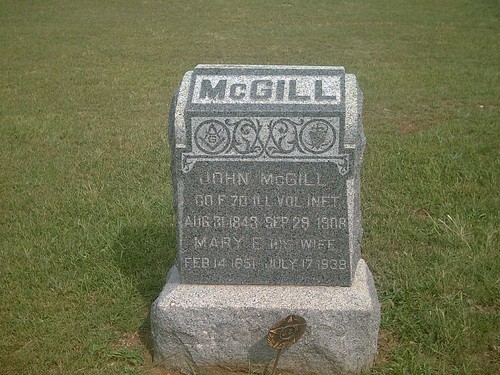 illinois union hobby civilwarveteran tombstonephoto kalidacemetery yatescenterkansas johnmcgill