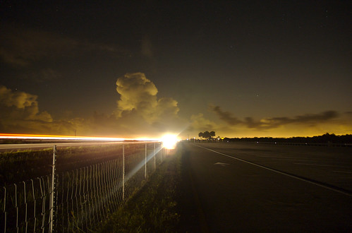 sky night clouds fence stars landscape glare traffic florida miami headlights i75 taillights alligatoralley elliottasbury ekasbury