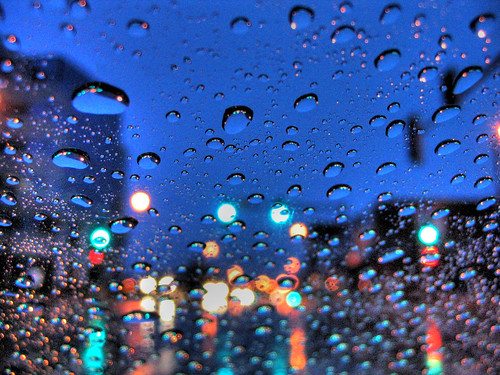 morning rain droplets drops windshield hdr kankakee