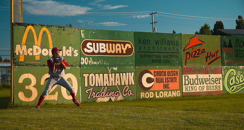 sunset baseball whitefish advertisements throw leftfield colorphotoaward