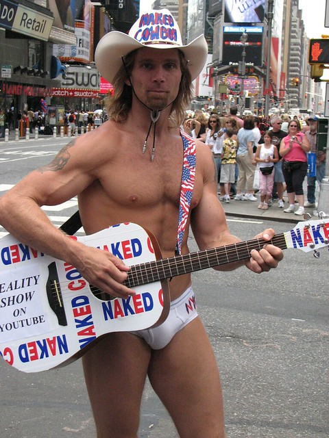POINT - COUNTER POINT: Naked Cowboy Showing Another Kind 