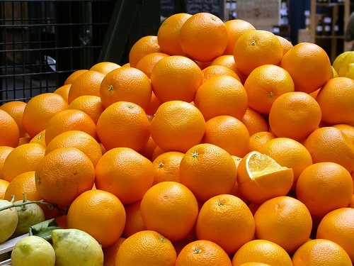 Oranges in The Borough market. London
