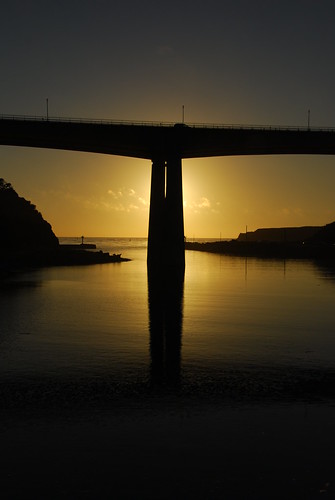 ocean california bridge sunset sea sky reflection water car clouds nikon mendocino d80