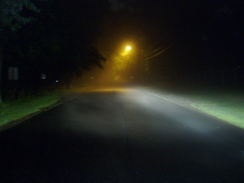 road fog night streetlamp phantasm