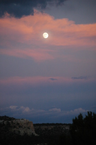 sunset sky moon newmexico moonrise mesa elmorro