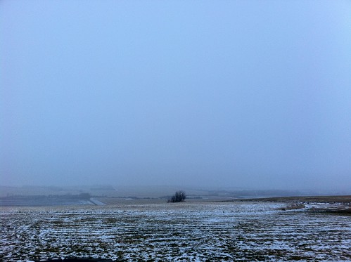 mist snow valley