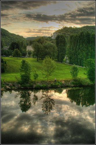 reflection seine clouds sunrise river fishing vernon hdr theunforgetablepictures