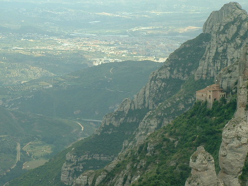 mountain landscape spain view montserrat monastary