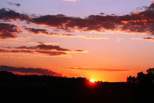 park blue sunset red orange sun set evening twilight pittsburgh dusk carnegie slashd