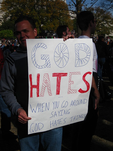 God hates when you go around saying God hates things