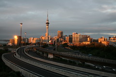 Sunset in the city from Ponsonby
