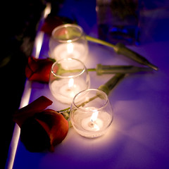 Candles And Flowers