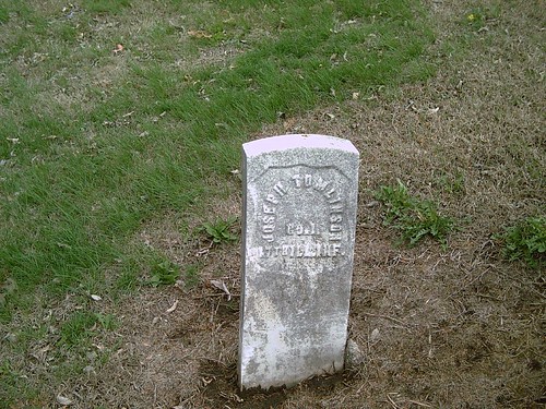 hobby biography civilwarveteran elmwoodcemetery josephtomlinson tombstonephoto coi17thillinfantry chanutekansas