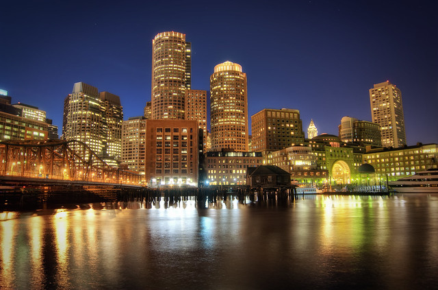 Boston Downtown at Night