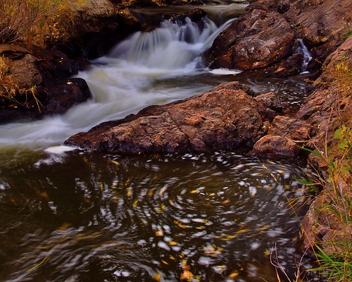 fall water leaves waterfall colorado swirl eddy cascade bearcreek