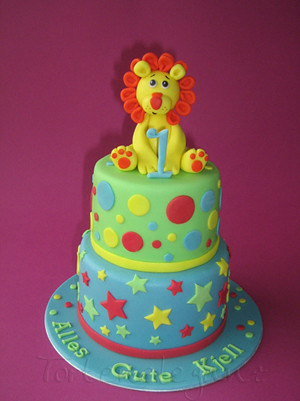 First Birthday Cake With Lion Boy S First Birthday Cake Flickr