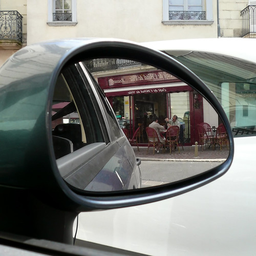 summer reflection car mirror cafe europe sideviewmirror 2007