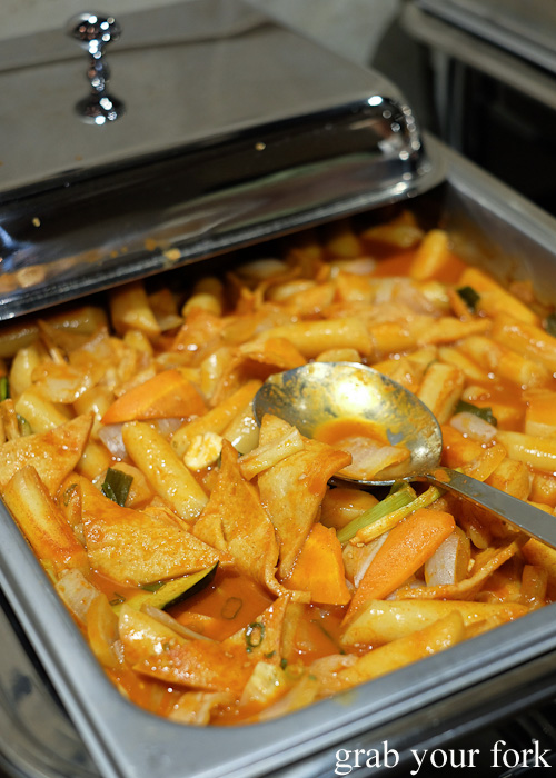 Ddeok bokki at the all you can eat Korean lunch buffet at The Bab, Haymarket