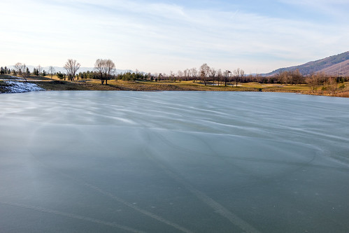 lake snow ice water landscape frozen outdoor sunny bulgaria pravets