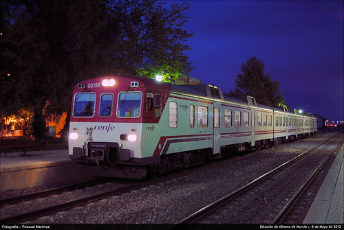 españa trenes spain nikon trains cercanías murcia nocturna estación renfe 592 alhama d3000