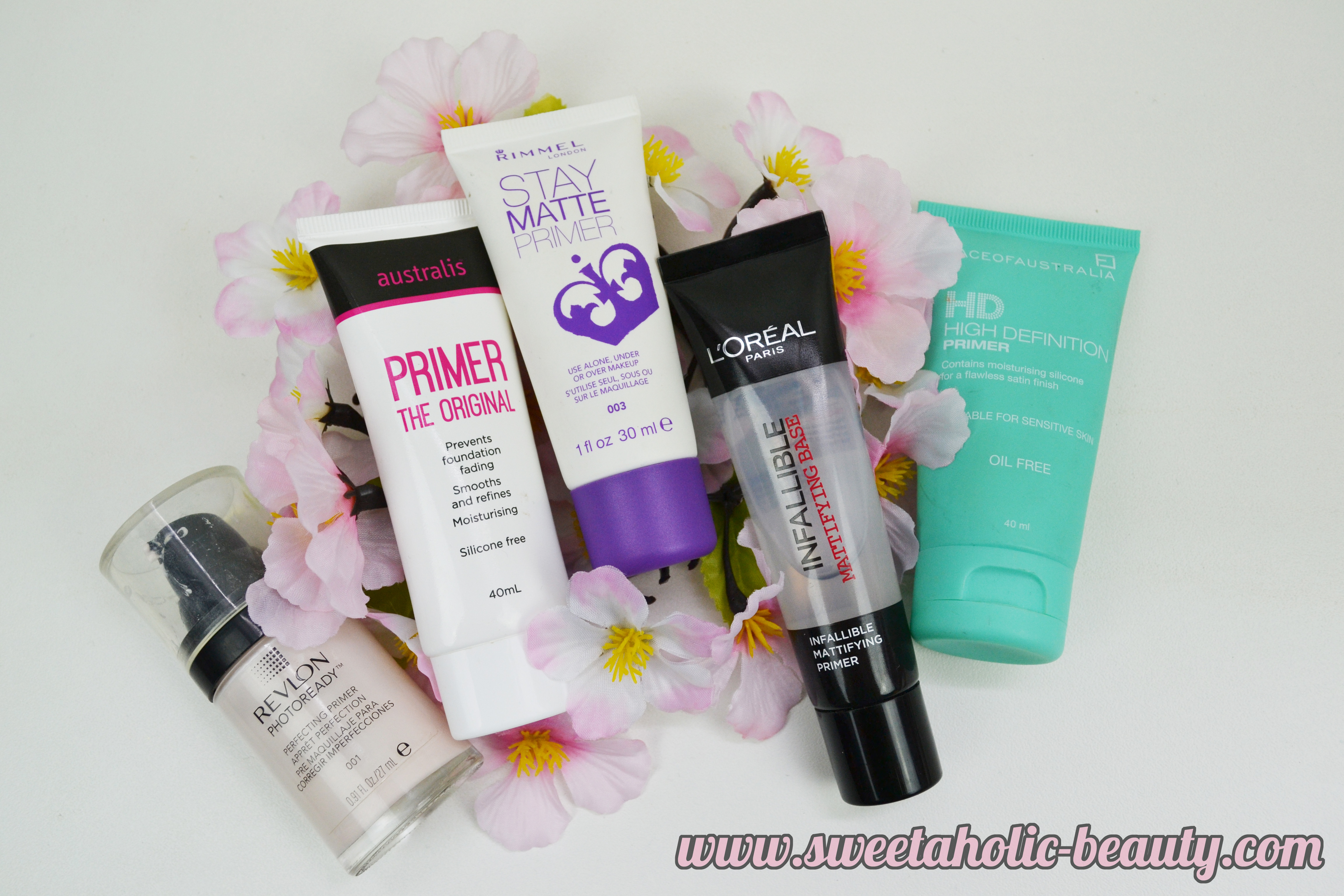 Top Five Drugstore Primers Review & Swatches - Sweetaholic Beauty