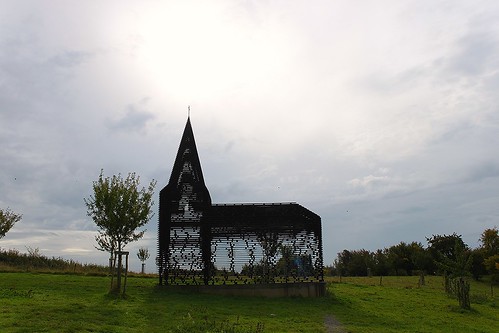 view of artwork with blue sky in background