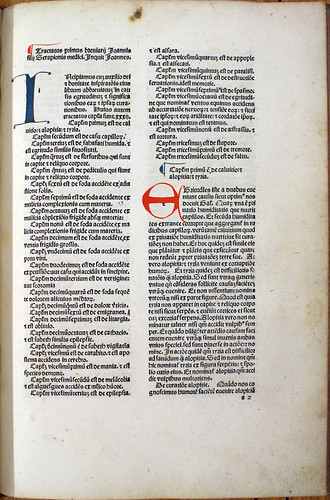 Held by the Royal College of Physicians and Surgeons of Glasgow. Incipit of Serapion, Johannes, the Elder: Breviarium medicinae.