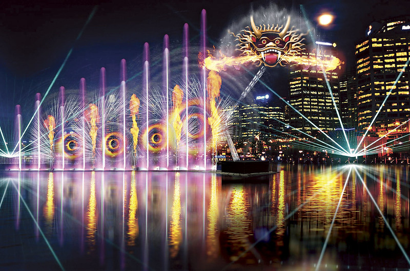 Laser-Dragon Water-Theatre - artist impression by The Pulse