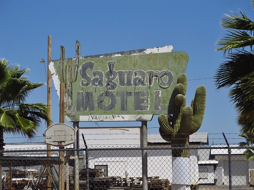 arizona sign neon motel roadtrip neonsign us60 fadedsignage aguila fadingamerica saguaromotel