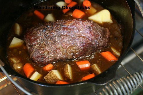 Corned Beef Pot Roast in Red Wine with Potatoes, Carrots, and Cabbage 10